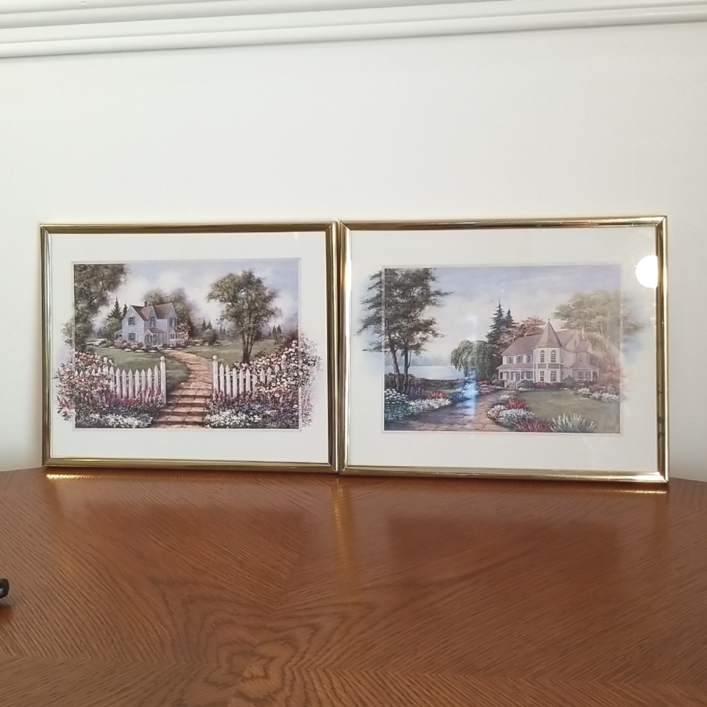 2 scenery paintings. Spring/summer. Signed Jose.